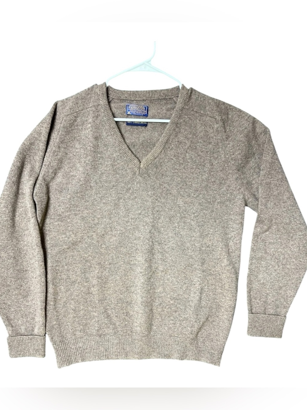 Vintage cashmere  Wool V Neck Sweater L
